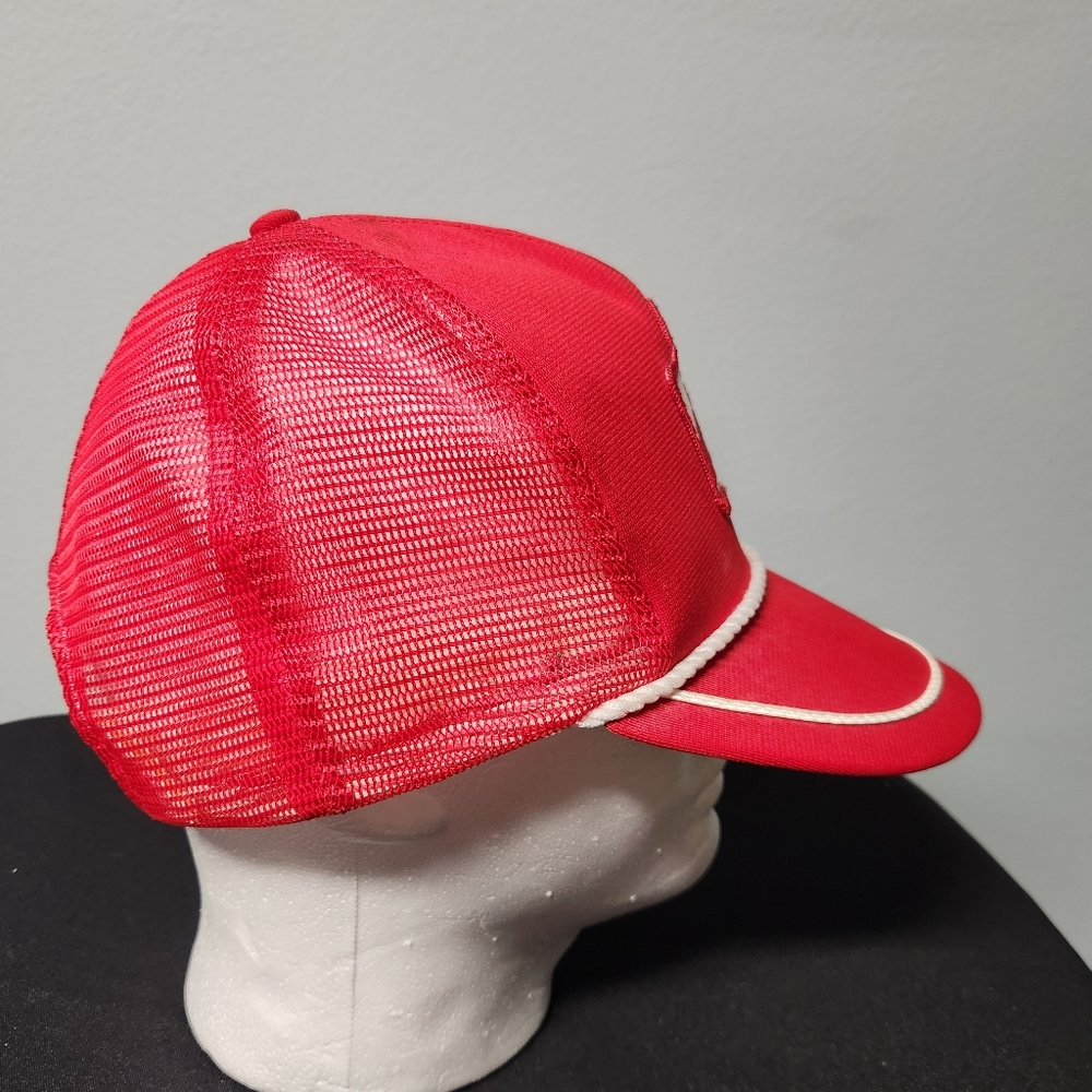 Vintage Coors Beer Mesh Trucker Hat Large Patch Red White Rope Made In USA - Picture 6 of 9